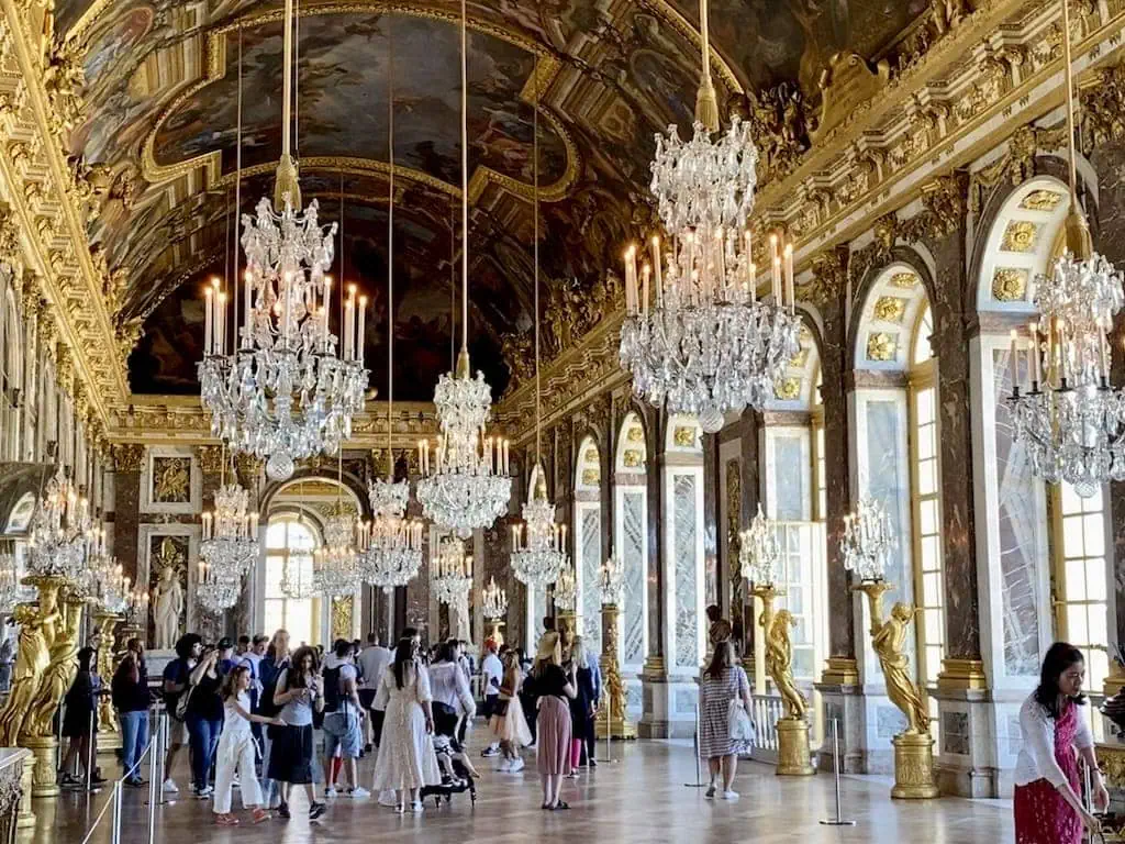 The Hall of Mirrors at the Palace of Versailles