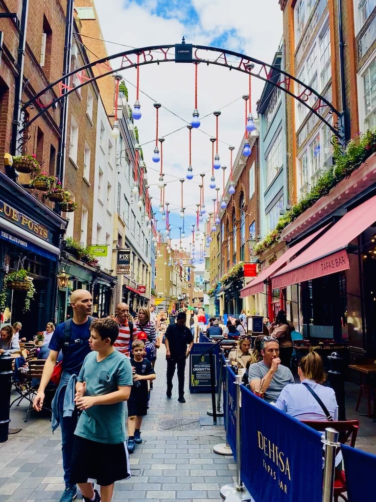 The streets of SoHo, London during the day