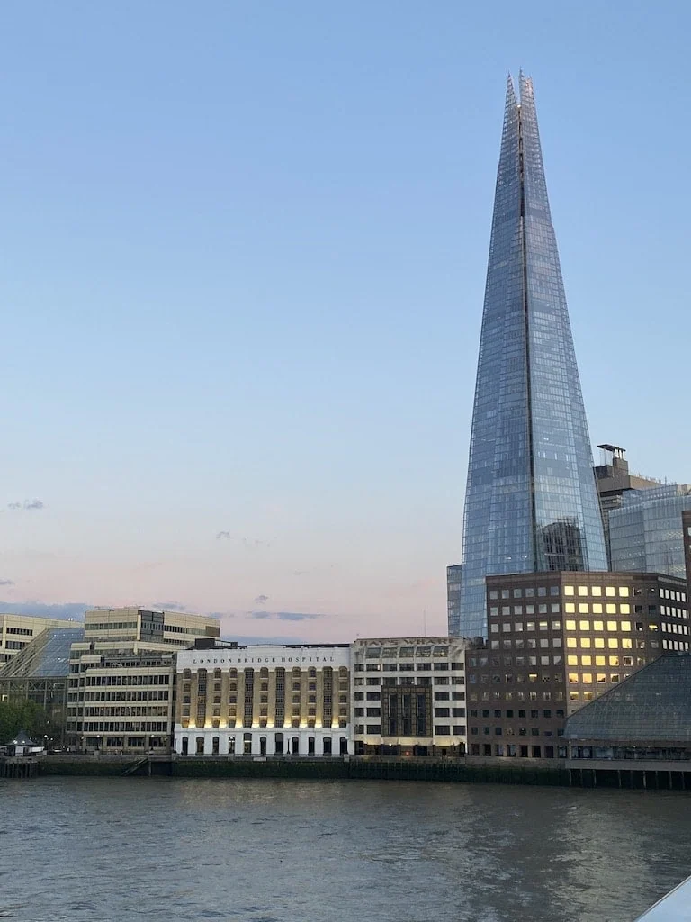 The outside of The Shard in London