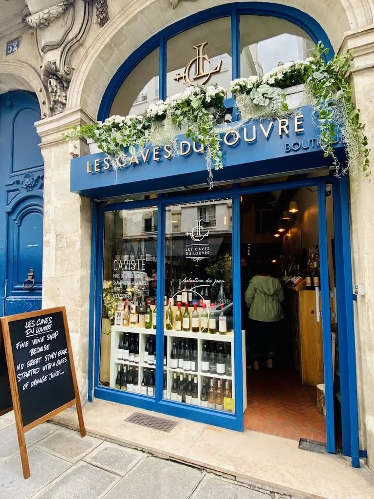 The entrance to Les Caves du Louvre in Paris
