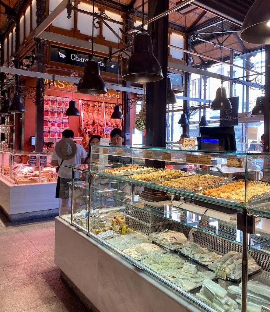 Inside Mercado de San Miguel in Madrid, Spain