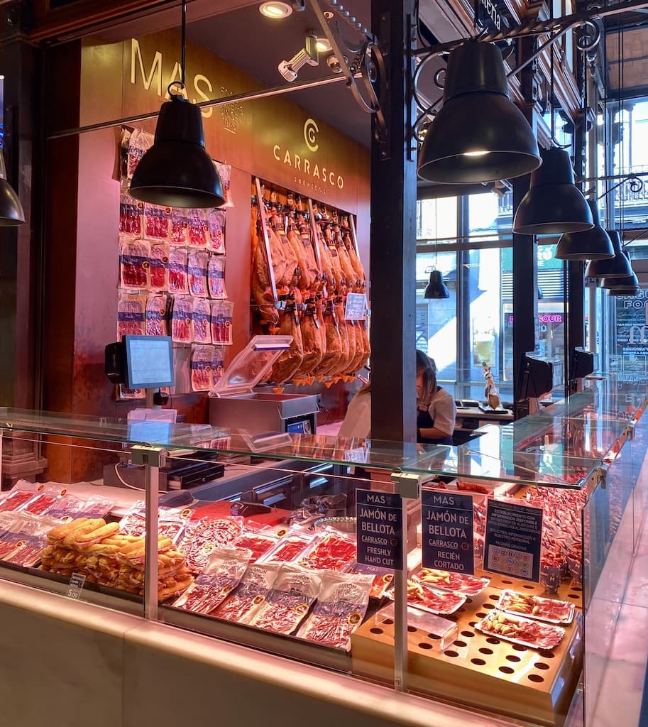 Inside Mercado de San Miguel in Madrid, Spain