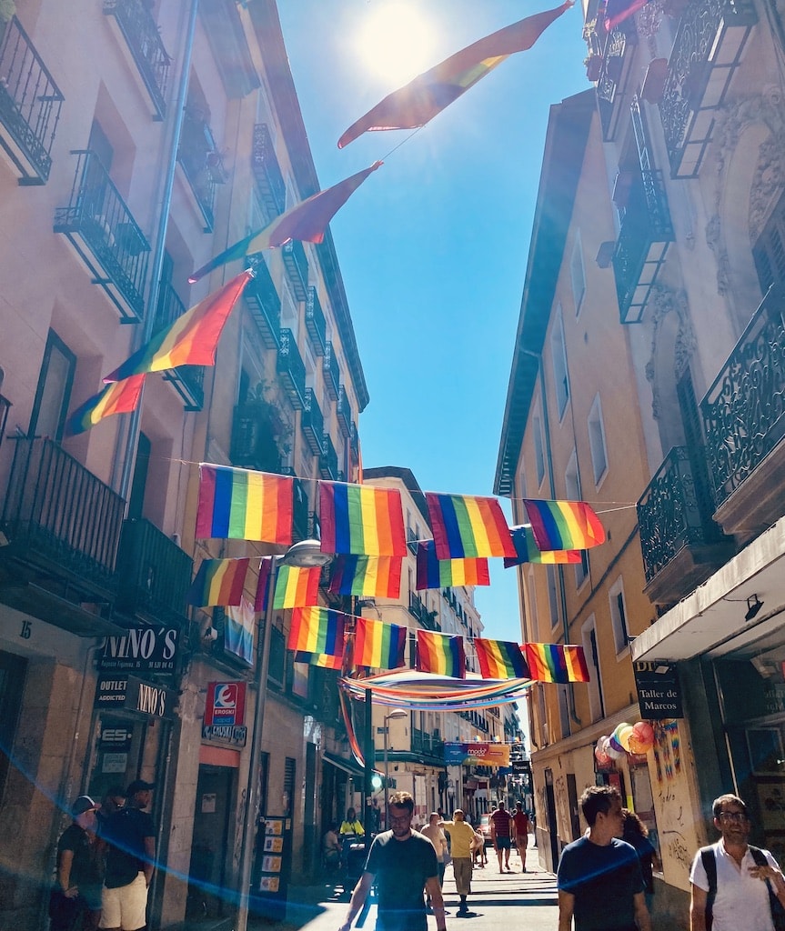 Walking through the streets of Chueca, Madrid's LGBQT+ neighborhood