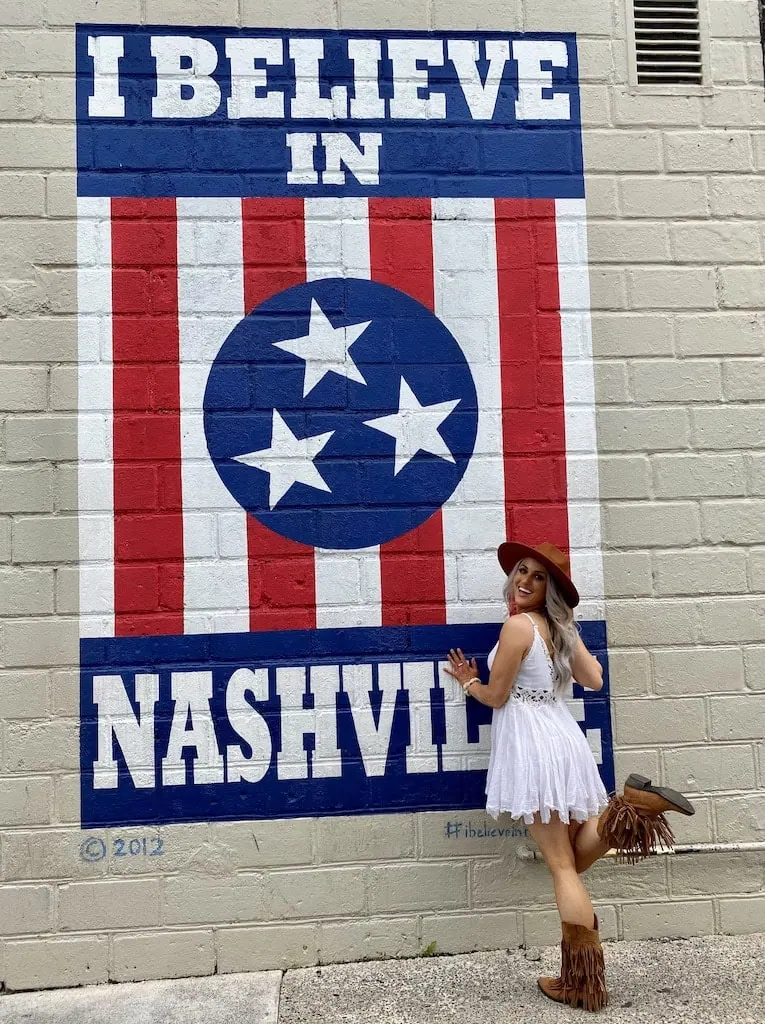 I Believe in Nashville wall mural; Nashville, TN
