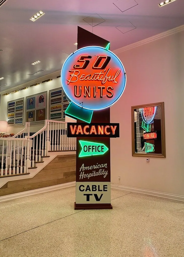 Vintage hotel sign in the Graduate Hotel; Nashville, TN
