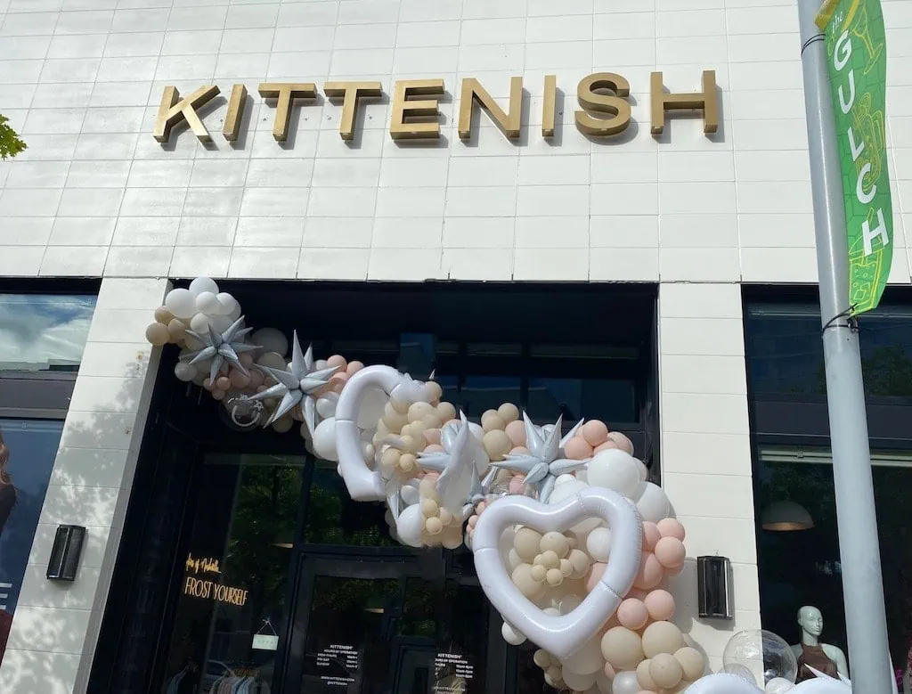 The front of Kittenish, Jesse James Decker's boutique in Nashville