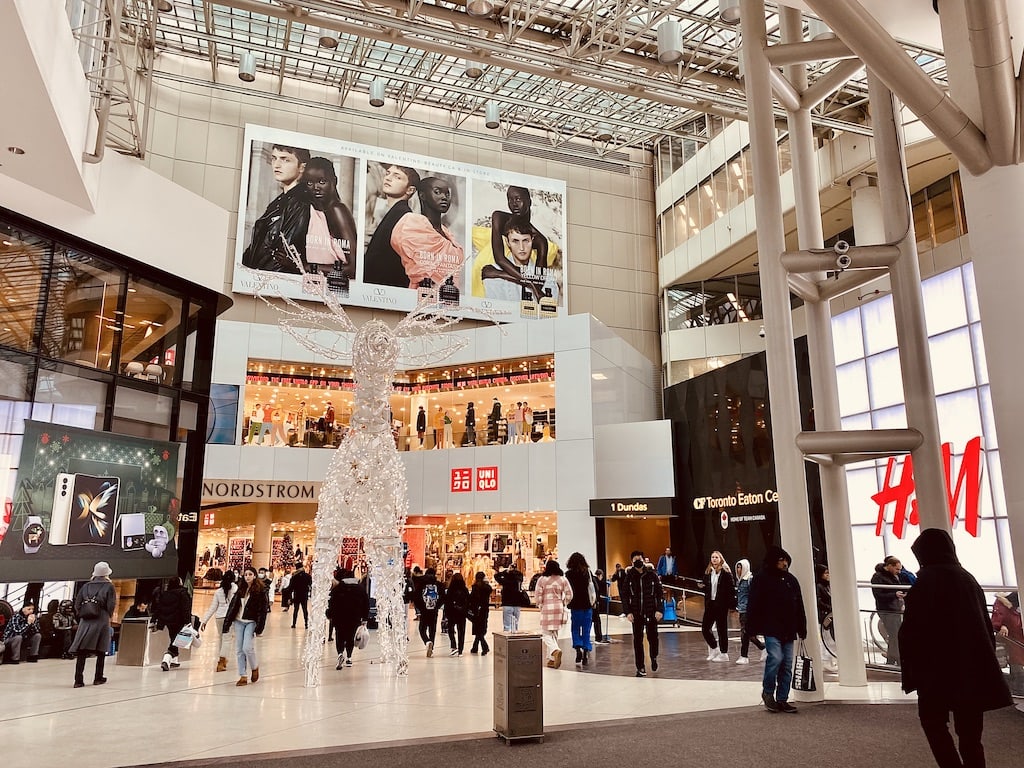 The Toronto Eaton Centre shopping mall in Canada