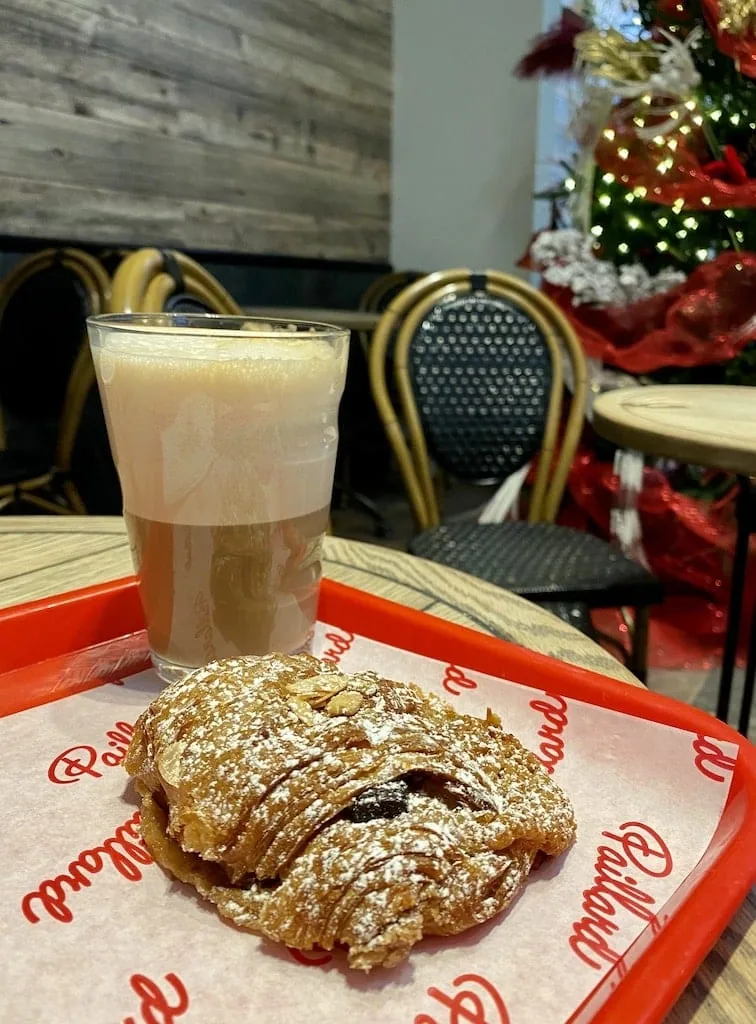 Chocolate almond croissant at Paillard's; Quebec City, Canada