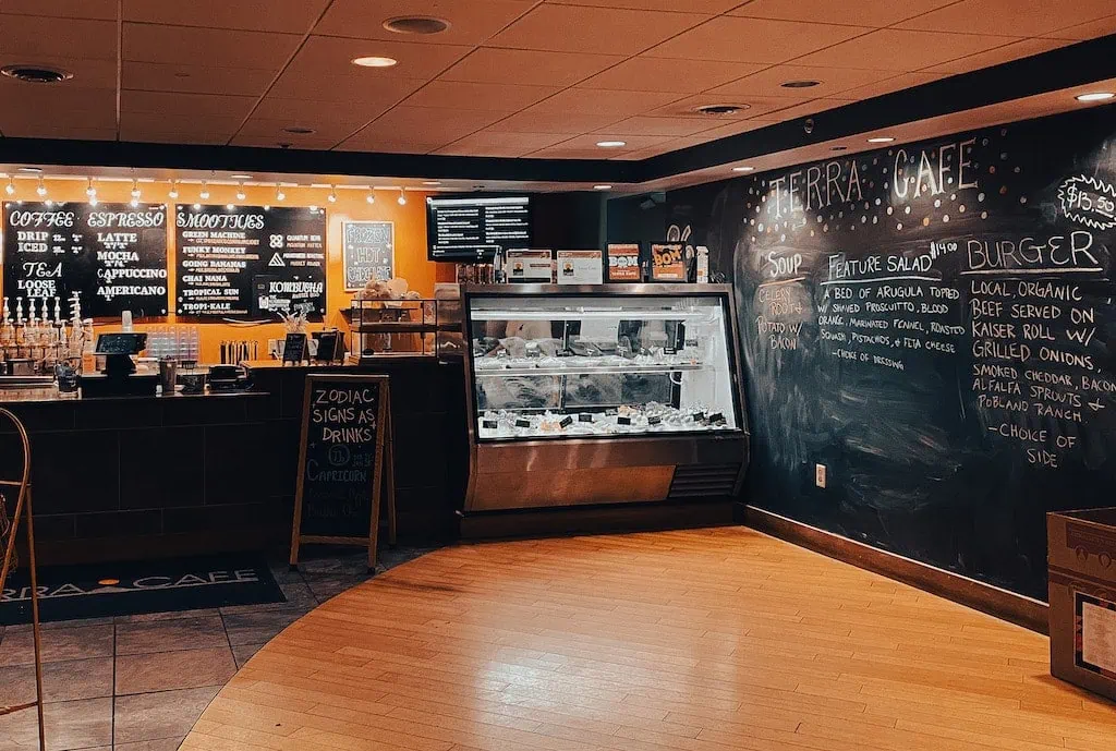 Inside Terra Cafe in Morgantown, WV