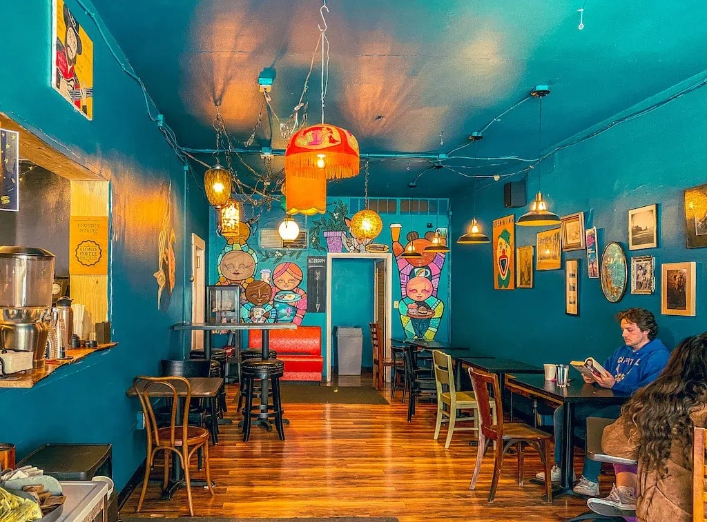 Inside The Grind coffee shop in Morgantown, WV