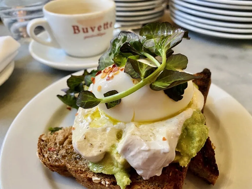 Avocado toast at Buvette in NYC