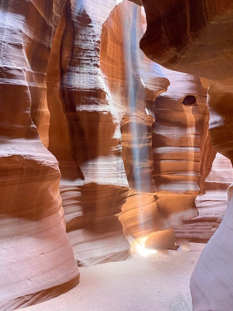 Light beams in Upper Antelope Canyon; Page, AZ
