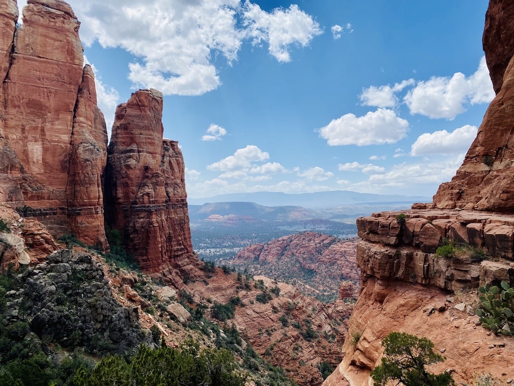 The view from the end of the Cathedral Rock trail in Sedona, AZ