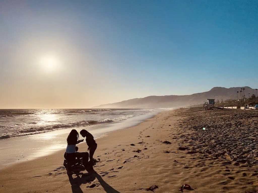 One of the beaches in Malibu, CA
