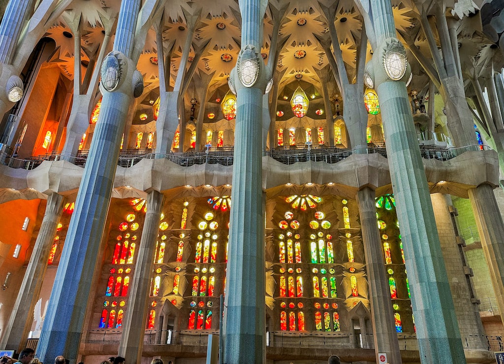 Inside La Sagrada Familia; Barcelona, Spain
