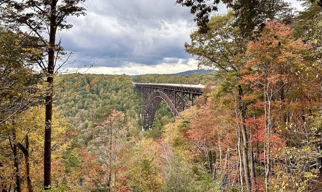 View of the New River Gorge Bridge from Canyon Rim Boardwalk