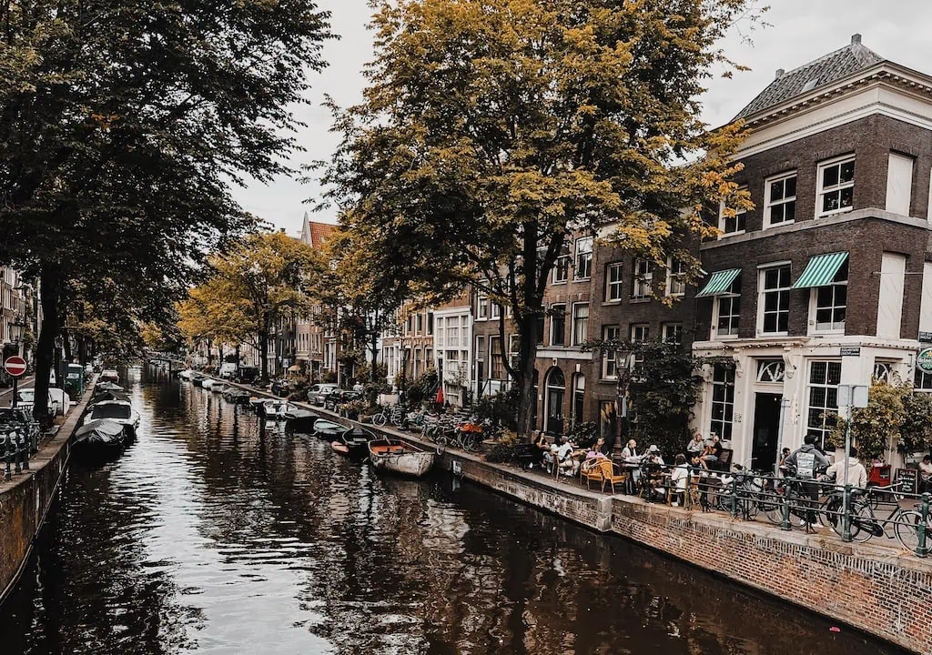 One of the canals in Amsterdam, Netherlands