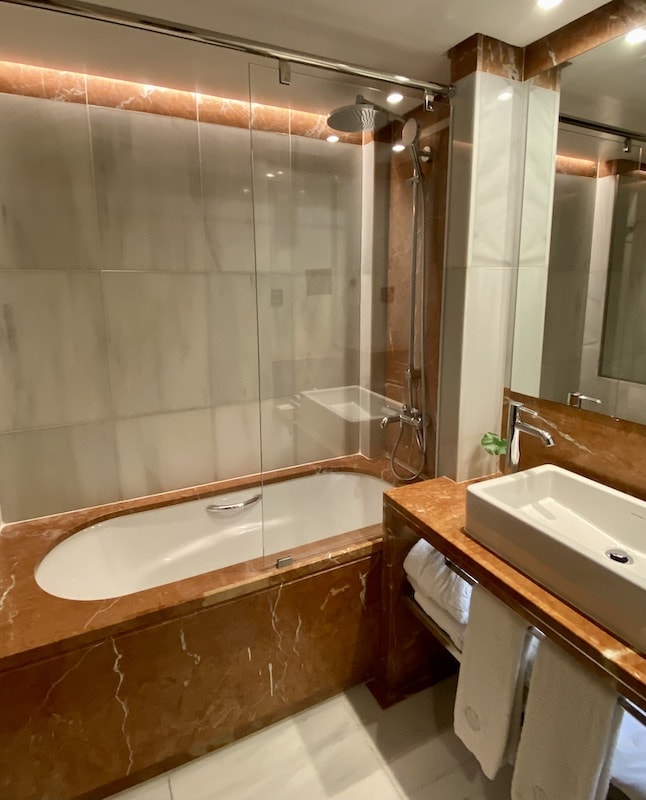 My bathroom inside Hotel Claris; Barcelona, Spain