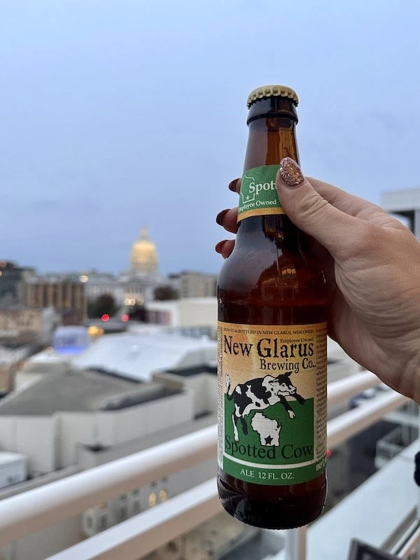 Spotted Cow ale (only in Wisconsin!)