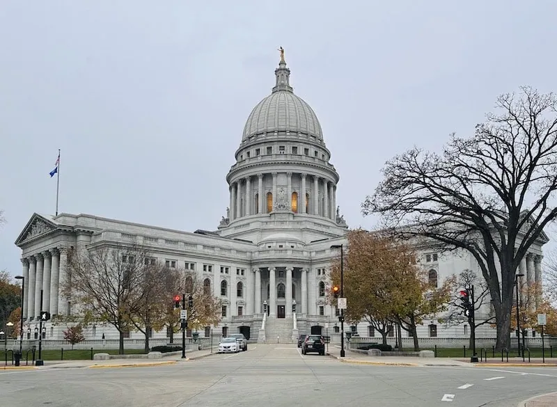 The capitol building in Madison, WI