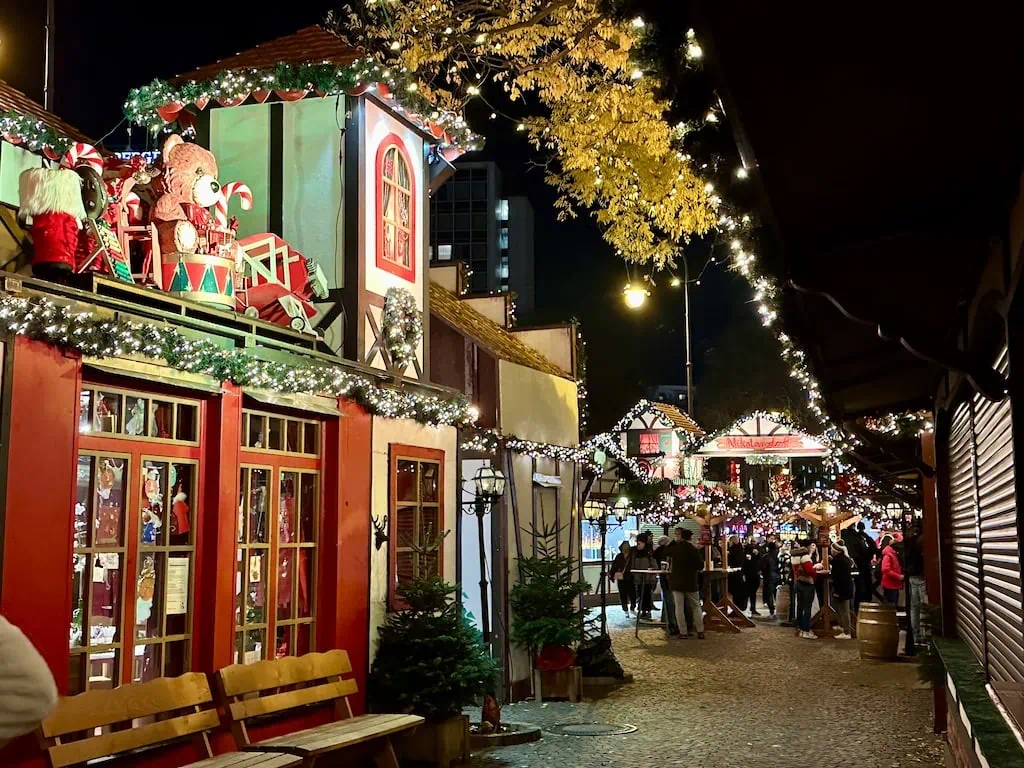 Nikolausdorf Christmas Village market in Cologne, Germany