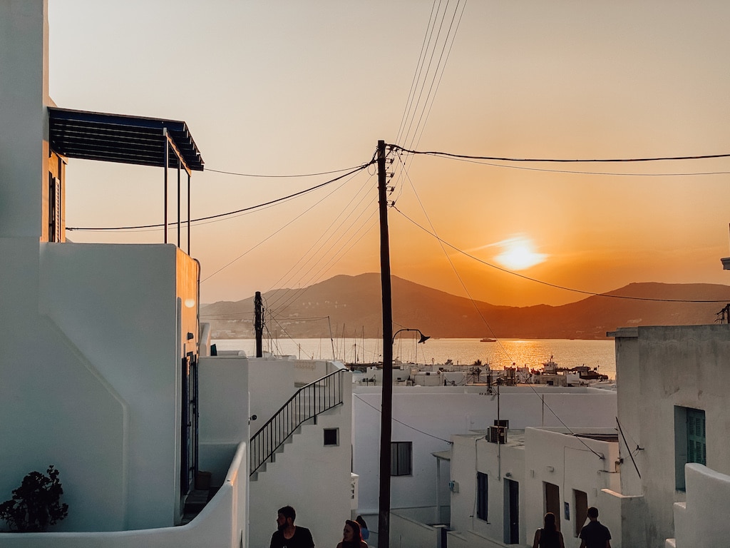 A sunset in Paros, Greece