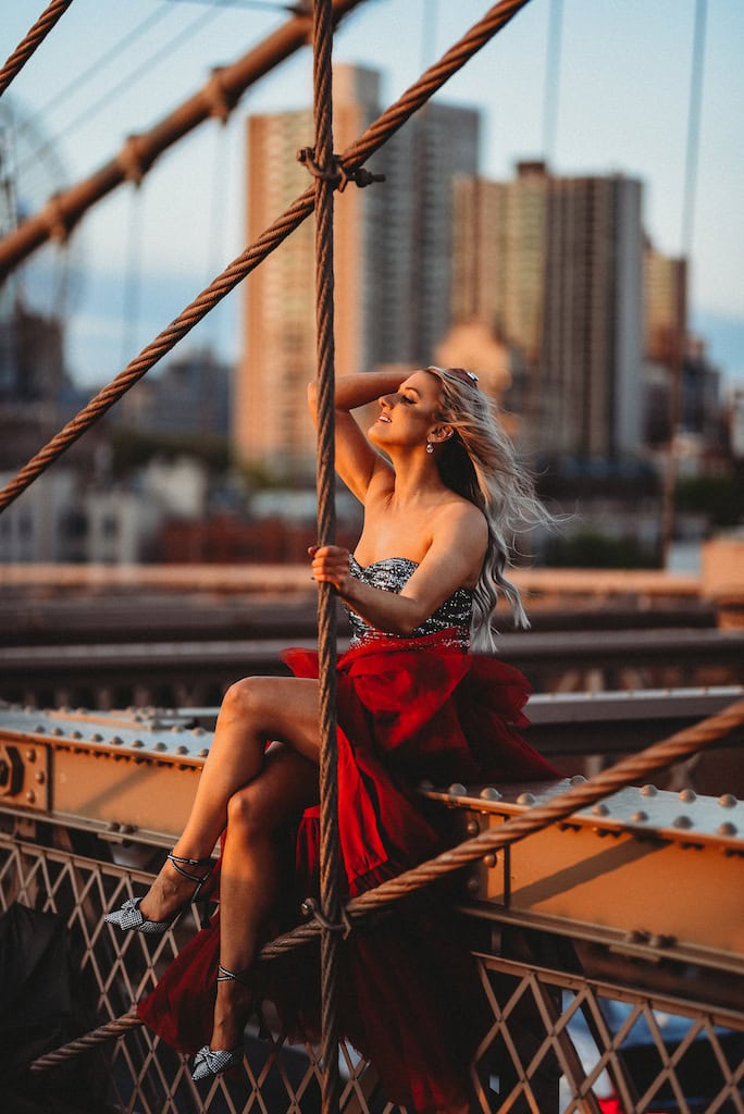 Photo shoot on the Brooklyn Bridge - New York City