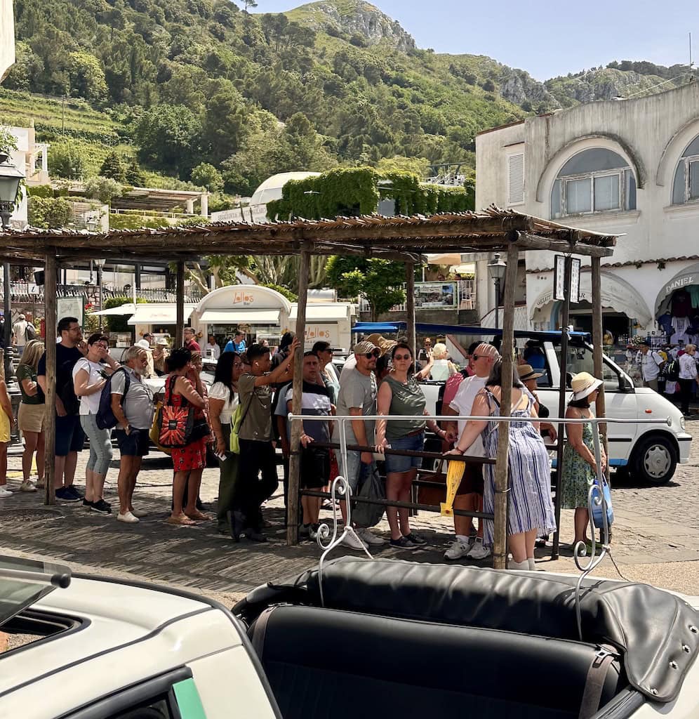 The line for the ferry; Amalfi Coast, Italy