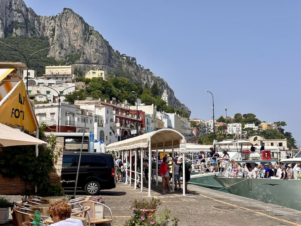 The line for the ferry; Amalfi Coast, Italy