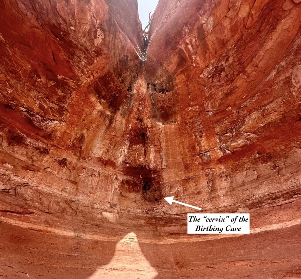 The back of the Birthing Cave; Sedona, AZ
