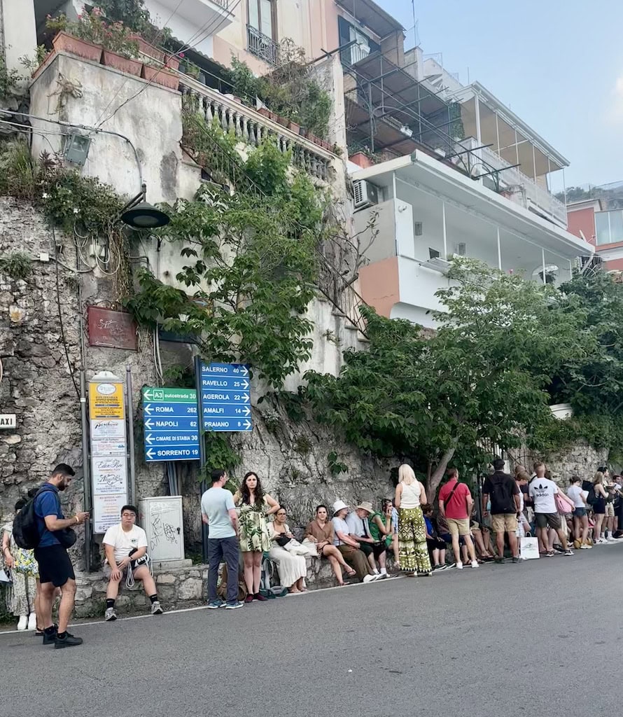 Waiting on the bus; Amalfi Coast, Italy