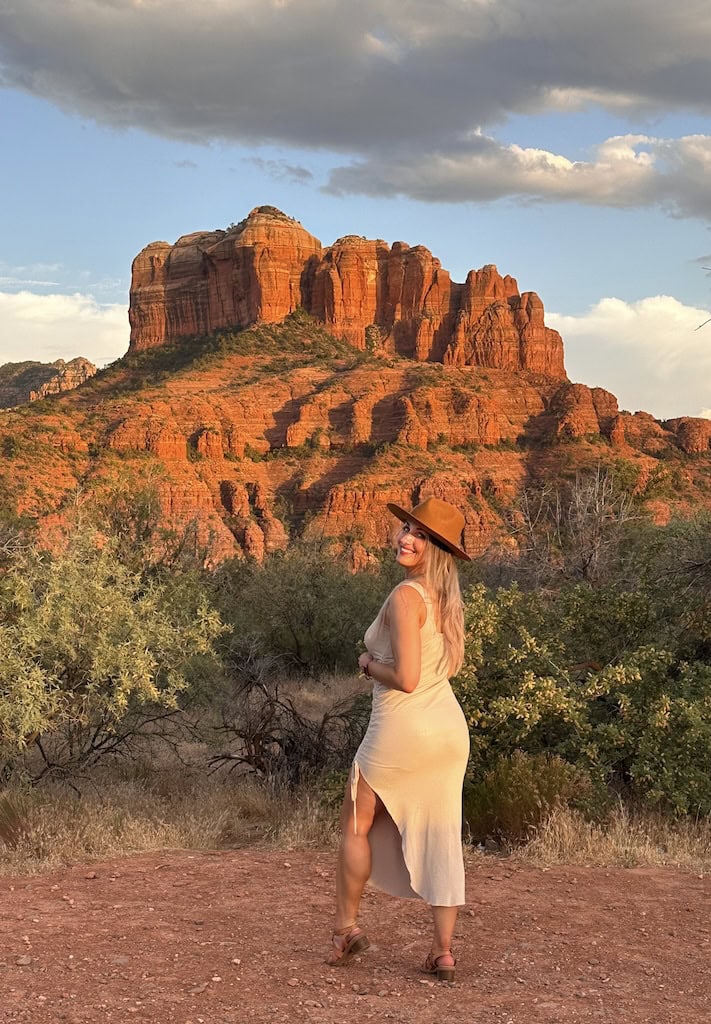 Standing in front of Cathedral Rock in Sedona, AZ