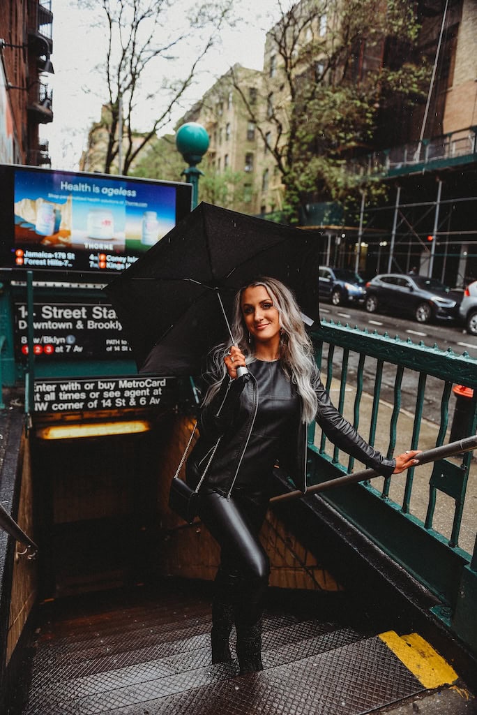 Exiting the NYC subway at the 14th St station