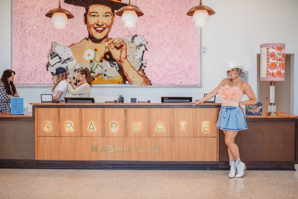 Checking in at The Graduate Nashville front desk