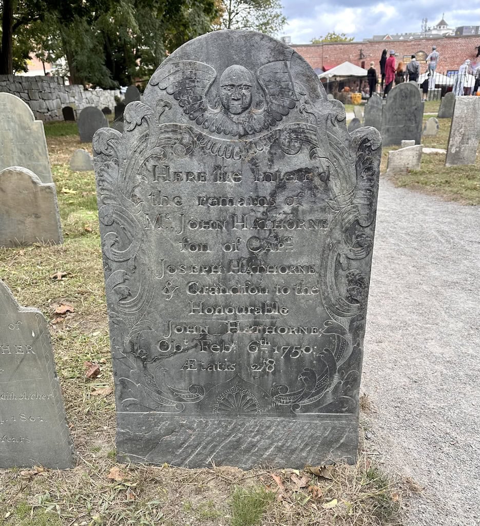 John Hathorne's grandson's grave; Salem, MA