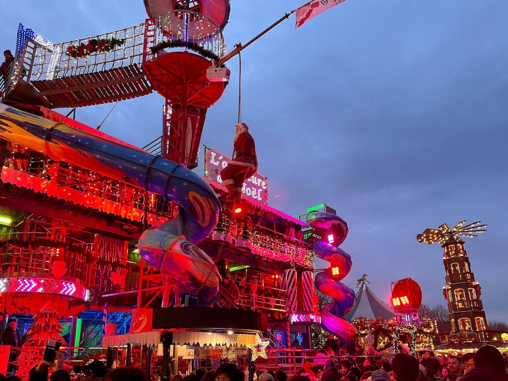 One of the attractions for kids at La Magie de Noël, Paris' Christmas market. Paris, France