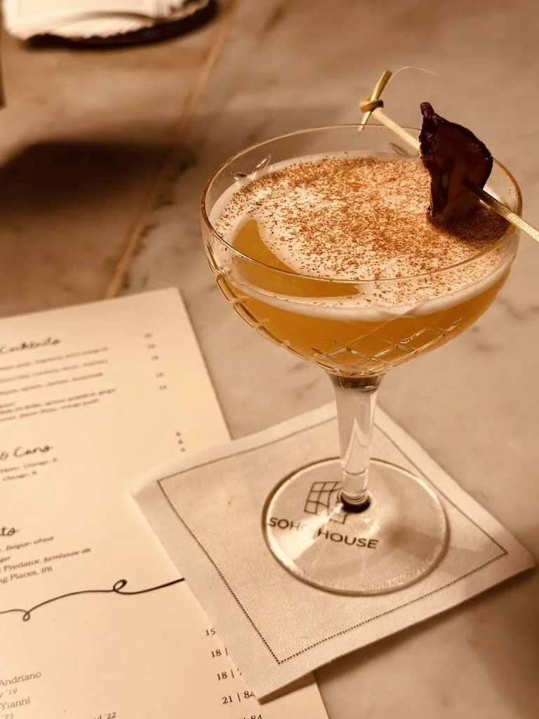 Mezcal drink at Soho House Chicago