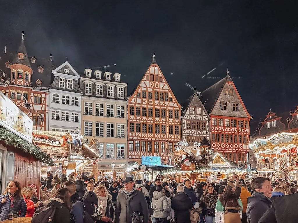 The Römerburg Square Christmas market in Frankfurt, Germany