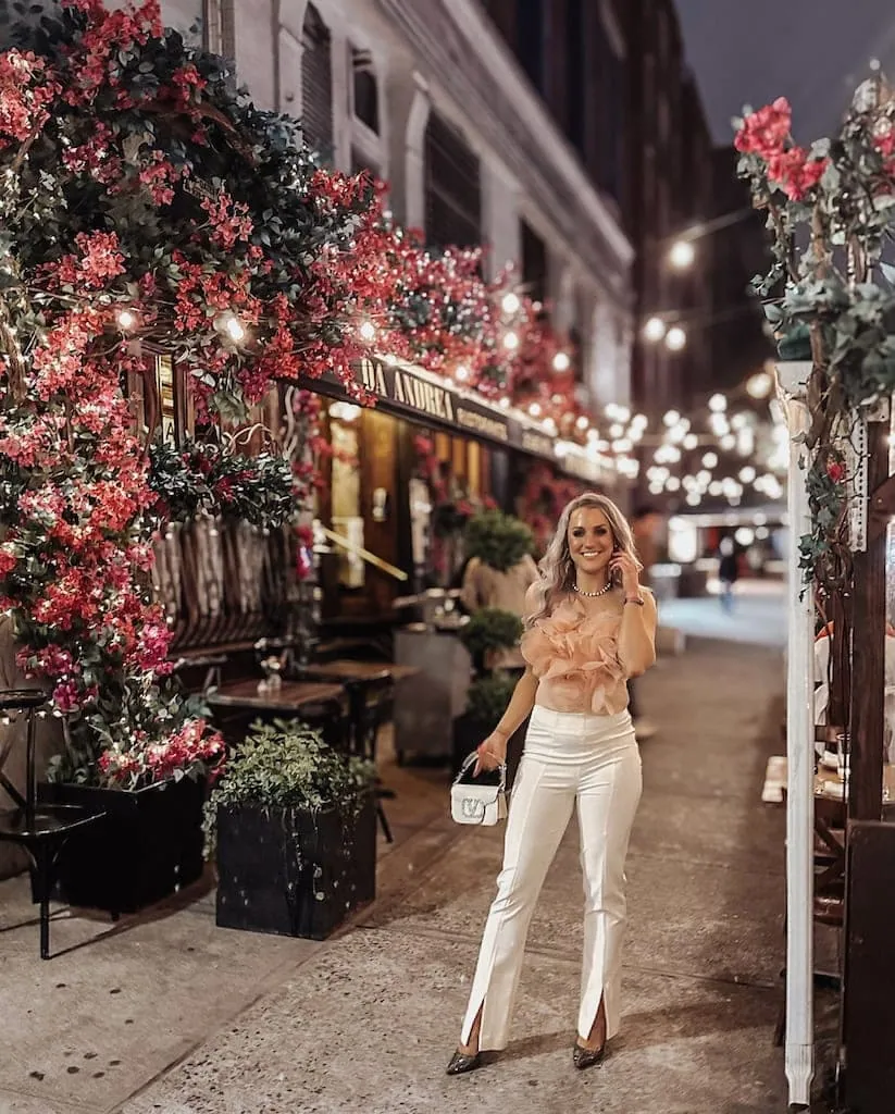Outside Da Andrea in NYC