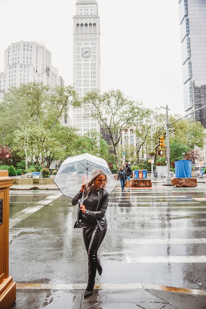 Running in the rain in NYC