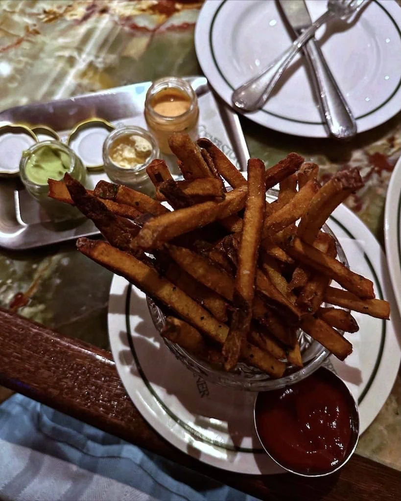 Fries  + dipping sauces from The Corner Store in NYC