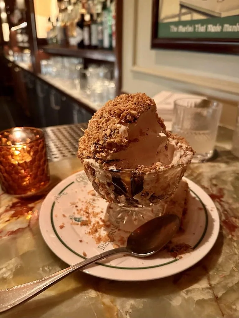 Coconut sundae at The Corner Store, NYC