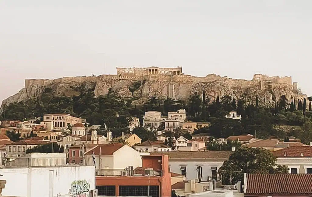 View of the Acropolis of Athens; Athens, Greece
