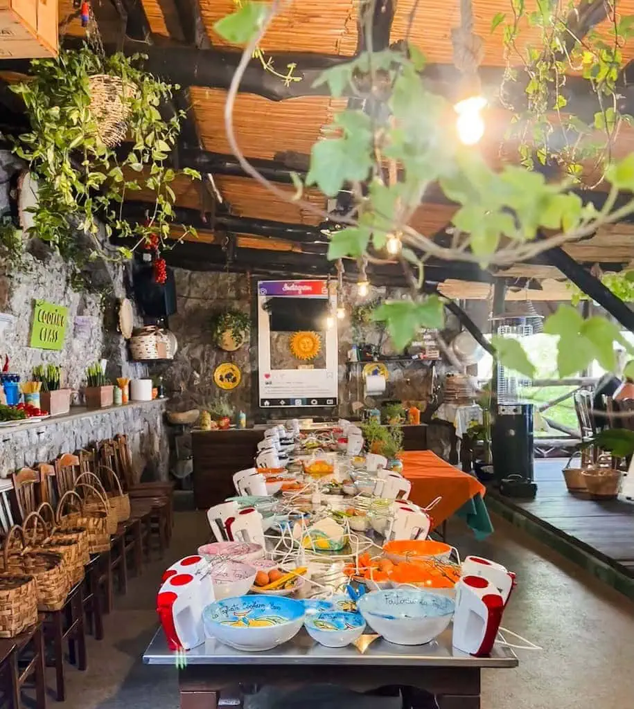 The cooking table at La Tagliata
Positano, Italy