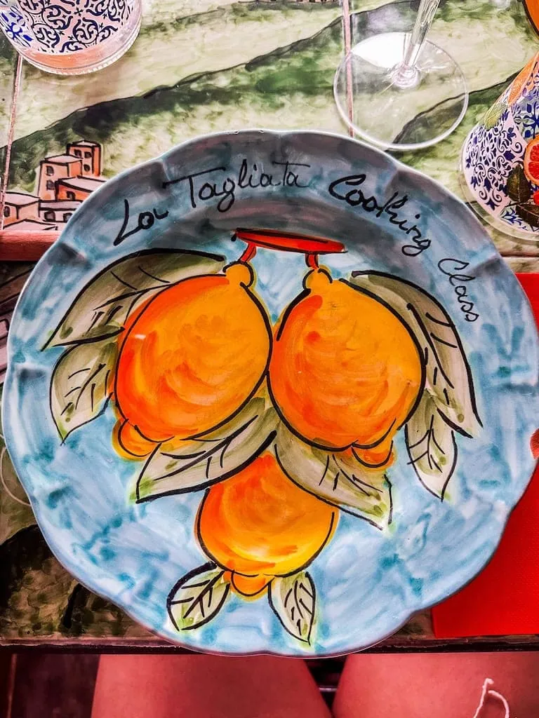 La Tagliata Cooking Class tableware
Positano, Italy