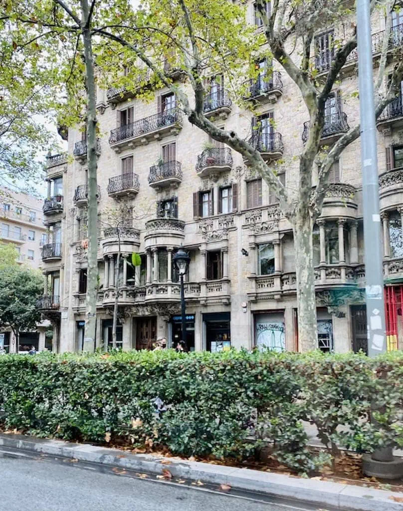 Views on Passeig de Gràcia; Barcelona, Spain