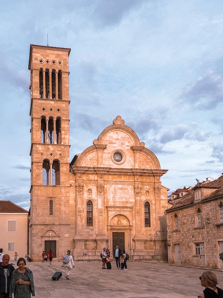 St. Stephen's Cathedral in St. Stephen's Square, Hvar, Croatia