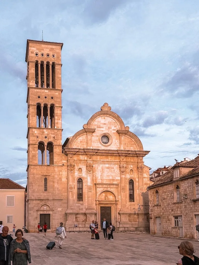 St. Stephen's Cathedral in St. Stephen's Square, Hvar, Croatia