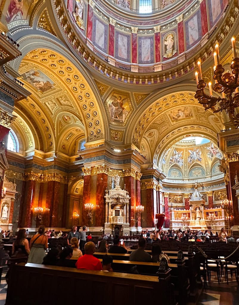 Inside St. Stephen's Basilica; Budapest, Hungary