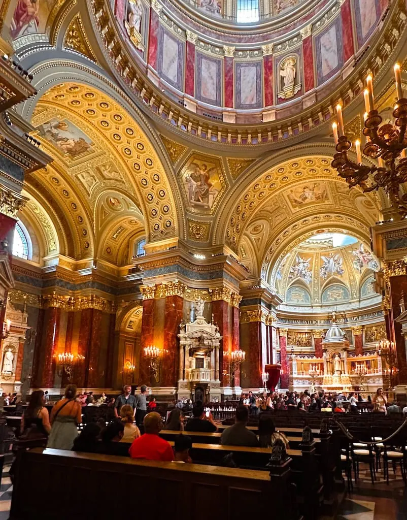 Inside St. Stephen's Basilica; Budapest, Hungary